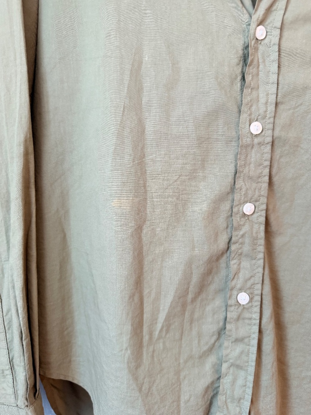 Frank & Eileen Eileen Shirt in Olive Green Color Size XS - Picture 4 of 7